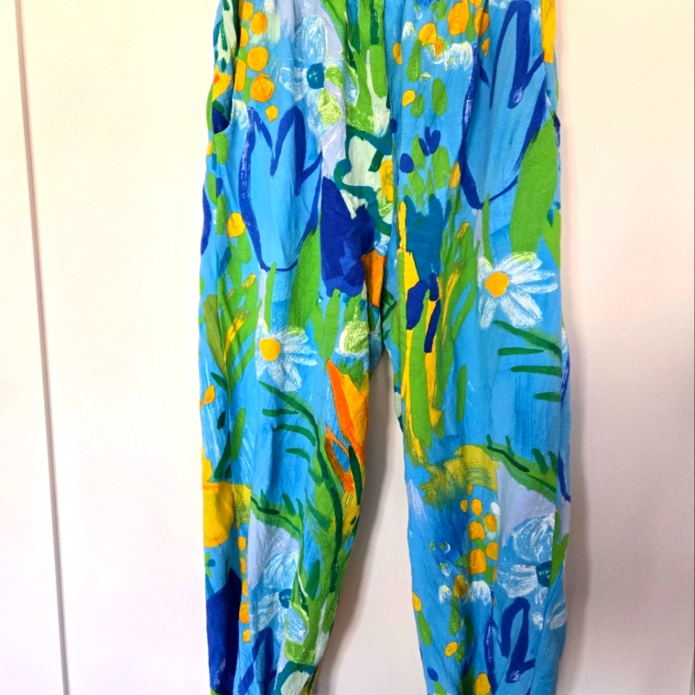 Jams World Wonderland XSMALL Capris Pants Elastic Waist RN 40179 Beach